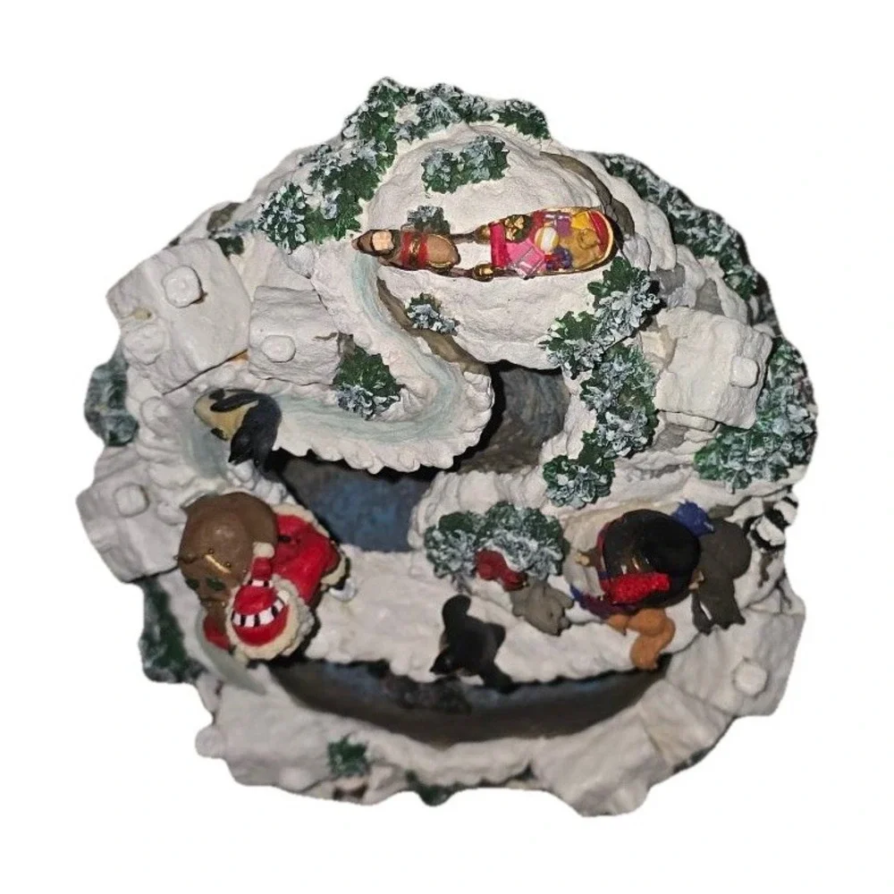 Holiday Traditions Decorative Table Top Christmas Fountain Santa's Village Decor